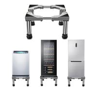 Mini Fridge Stand with 4 Strong Feet Washing Machine Stand Multi-Functional Extendable Appliance Universal Stand for Refrigerator Dryer Dishwasher Cookers (Gray,Height:7.4-8.6in)