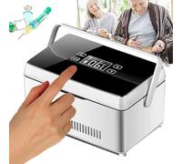 Mini Fridge USB Rechargeable Mini Medicine Refrigerator Portable Insulin Cooler Box with Handle - for Travel Home Car, with Alarm System