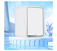 Mini Fridge With Mirror, With Led Mirror, 8L Capacity Car Fridge, Hot And Cold, Car And Home Dual Use Tiny Fridge, Cosmetic Fridge For Skincare,White
