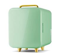 Mini Frigorifero, Frigorifero Termoelettrico Portatile AC Da 8 Litri Per Camera Da Letto, Auto, Viaggi A Casa, Mini Frigorifero Per La Cura Della Pelle, Cibo, Medicina,White (Color : Green)