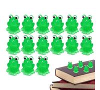 Mini Frog | 15pcs Green Miniature Statuettes For Decoration | Fluorescent Miniature Frog Figurines In The Dark - Decoration for Home Garden Office Table Cakes Art
