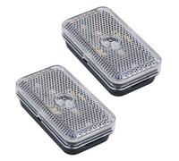 Mini Front Marker Light for Trailer, Caravan White Clear Lamp PAIR TR146