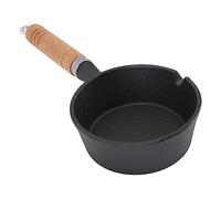 Mini Fry Pan Egg Pan Omelet Pans, Metal Nonstick Fast Heating Frying Pan Skillet, Wood Handle Small Frying Pan for Eggs Pancakes Indoor Outdoor Cooking(13 x 5cm)