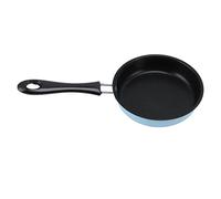 Mini Frying Pan, Stainless Steel Prevent Stick Induction Kitchen Cooker Pot Round Breakfast Small Fry Egg Pan with Long Handle 12cm (Blue)