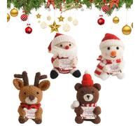 Mini Funny Positive Crochet Knitted Doll with Positive Card - Snowman Santa Claus Positive Gifts, Emotional Inspirational Support Doll for Her Him Sister Brother Coworkers Principal Employee