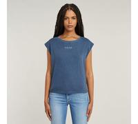 Mini G-Script Logo Overdyed Top - Medium blue - Women XS