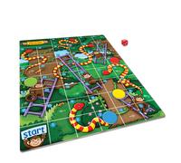 Orchard Toys Jungle Snakes and Ladders Mini Game, Small and Compact, Travel Game, Perfect for Children Age 4-7, Travel Game