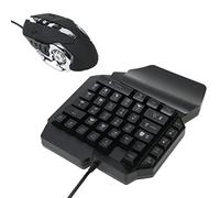 Mini Gaming Mouse and Keyboard Half Hand Gaming Keyboard Mouse Combo USB Wired LED Backlit Mouse and Keyboard with Converter for PS3 for PS4 for XboxONE
