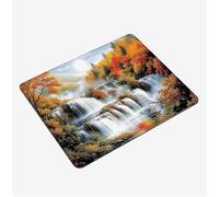 Mini Gaming Mouse Pad 20x15cm, Autumn Mouse Mat Fall Desk Mat, Soft Smooth Waterproof Surface, Anti-Slip Rubber Base Mousepad, Stitched Edges Desk Pad, Portable Office PC Accessories Gifts S0-638