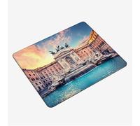 Mini Gaming Mouse Pad 20x15cm, City Mouse Mat Lake Desk Mat, Soft Smooth Waterproof Surface, Anti-Slip Rubber Base Mousepad, Stitched Edges Desk Pad, Portable Office PC Accessories Men Gifts S0-252