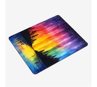 Mini Gaming Mouse Pad 20x15cm, Colorful Mouse Mat Starry Sky Desk Mat, Soft Smooth Waterproof Surface, Anti-Slip Rubber Base Mousepad, Stitched Edges Desk Pad, Portable Office PC Accessories S0-1056