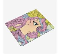 Mini Gaming Mouse Pad 24x20cm, Abstract Mouse Mat Cartoon Desk Mat, Soft Smooth Waterproof Surface, Anti-Slip Rubber Base Mousepad, Stitched Edges Desk Pad, Portable Office PC Accessories S0-1232