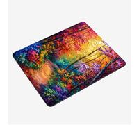 Mini Gaming Mouse Pad 24x20cm, Colorful Mouse Mat Jungle Desk Mat, Soft Smooth Waterproof Surface, Anti-Slip Rubber Base Mousepad, Stitched Edges Desk Pad, Portable Office PC Accessories S0-1470