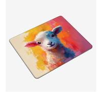 Mini Gaming Mouse Pad 24x20cm, Colorful Mouse Mat Lamb Desk Mat, Soft Smooth Waterproof Surface, Anti-Slip Rubber Base Mousepad, Stitched Edges Desk Pad, Portable Office PC Accessories Gifts S0-536