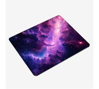 Mini Gaming Mouse Pad 29x24cm, Purple Mouse Mat Abstract Desk Mat, Soft Smooth Waterproof Surface, Anti-Slip Rubber Base Mousepad, Stitched Edges Desk Pad, Portable Office PC Accessories Gifts S0-28