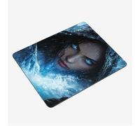Mini Gaming Mouse Pad 30x25cm, Blue Mouse Mat Girl Desk Mat, Soft Smooth Waterproof Surface, Anti-Slip Rubber Base Mousepad, Stitched Edges Desk Pad, Portable Office PC Accessories Men Gifts S0-1458