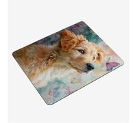 Mini Gaming Mouse Pad 30x25cm, Butterfly Mouse Mat Dog Desk Mat, Soft Smooth Waterproof Surface, Anti-Slip Rubber Base Mousepad, Stitched Edges Desk Pad, Portable Office PC Accessories Gifts S0-1462