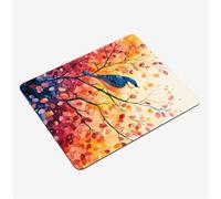 Mini Gaming Mouse Pad 30x25cm, Colorful Mouse Mat Bird Desk Mat, Soft Smooth Waterproof Surface, Anti-Slip Rubber Base Mousepad, Stitched Edges Desk Pad, Portable Office PC Accessories Gifts S0-1448