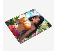 Mini Gaming Mouse Pad 30x25cm, Girl Mouse Mat Cocktail Desk Mat, Soft Smooth Waterproof Surface, Anti-Slip Rubber Base Mousepad, Stitched Edges Desk Pad, Portable Office PC Accessories Gifts S0-1466