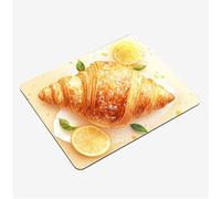 Mini Gaming Mouse Pad 30x25cm, Orange Mouse Mat Bread Desk Mat, Soft Smooth Waterproof Surface, Anti-Slip Rubber Base Mousepad, Stitched Edges Desk Pad, Portable Office PC Accessories Gifts S0-1376