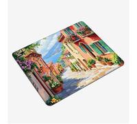 Mini Gaming Mouse Pad 30x25cm, Pink Mouse Mat Building Desk Mat, Soft Smooth Waterproof Surface, Anti-Slip Rubber Base Mousepad, Stitched Edges Desk Pad, Portable Office PC Accessories Gifts S0-990