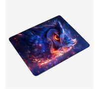 Mini Gaming Mouse Pad 30x25cm, Purple Mouse Mat Owl Desk Mat, Soft Smooth Waterproof Surface, Anti-Slip Rubber Base Mousepad, Stitched Edges Desk Pad, Portable Office PC Accessories Gifts S0-1450