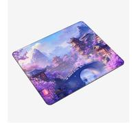 Mini Gaming Mouse Pad 34x28cm, Purple Mouse Mat Palace Desk Mat, Soft Smooth Waterproof Surface, Anti-Slip Rubber Base Mousepad, Stitched Edges Desk Pad, Portable Office PC Accessories Gifts S0-864