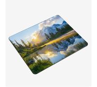 Mini Gaming Mouse Pad 42x35cm, Landscape Mouse Mat Sunset Desk Mat, Soft Smooth Waterproof Surface, Anti-Slip Rubber Base Mousepad, Stitched Edges Desk Pad, Portable Office PC Accessories S0-726