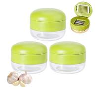 Mini Garlic Chopper and Press with Storage Container, Manual Garlics Mincer Crusher Cutter,Mini Portable Veggie Choppers,Handheld Food Processor Compact Kitchen Gadget for Garlic, Ginger