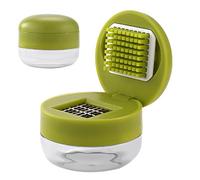 Mini Garlic Chopper - Rust-Proof Stainless Steel, Sturdy, Hygienic - Easy to Use, Quick Chop, Uniform Results | Compact Kitchen Tool for Effortlessly Preparing Fresh Garlic