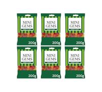 Mini Gems Assorted Fruit Flavour Gums, No Artificial Flavours or Colours, 200g,Pack Of 6