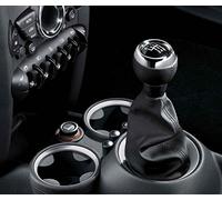 MINI Genuine Gear Lever Knob Leather With Gaiter 6 Speed Silver 25112753783