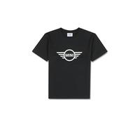 MINI Genuine Womens Ladies T Shirt Tee Top Wing Logo Embossed Black White, M