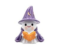 Mini Ghost Figurine, Cute Pink Halloween Resin Statue, Spooky Tabletop Ornament, Desk Office Tiered Tray Mantel Dining Room Decor, Festive for Ghost Decor Lovers Family Friends