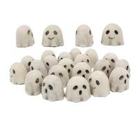Mini Ghost Figurines - Resin Spooky Cute Statues | Small Halloween Decoration Set | Vase Filler Table Centerpiece Ornament, Kitchen Shelf Potted Plant Display, Party Tabletop Seasonal Decor