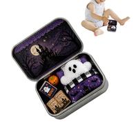 Mini Ghost in A Tin Box Halloween Desk Decoration