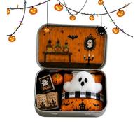 Mini Ghost in A Tin Box Halloween Table Decoration