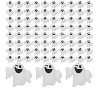 Mini Ghosts Decorations 100Pcs Smile Face Ghost Craft DIY Plastic Ghost Decor Halloween 0.8in Decorations for Crafts Hair Clip Phone Case