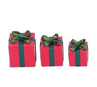 Mini Gift Box Ornament Simulation Mini Gift Box Dollhouse Miniature Gift Box for 1:12 Dollhouses Christmas Decoration Scene Paper Material 3Pcs Set