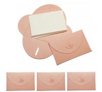 Mini Gift Card Envelopes, Pearlescent Paper Envelopes with Heart Clasp, Suitable for Gift Cards, DIY Thank You Cards, Party Invitations, Birthdays, Weddings & Graduation (20PCS Light Pink)