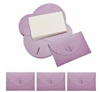 Mini Gift Card Envelopes, Pearlescent Paper Envelopes with Heart Clasp, Suitable for Gift Cards, DIY Thank You Cards, Party Invitations, Birthdays, Weddings & Graduation (20PCS Purple)