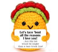 Mini Gifts for Him Her Couple Valentine’s Day Anniversary Birthday Gift Handmade Crochet Taco I Love You Gifts for Women Men Boyfriend Girlfriend Husband Wife Long Distance Relationship Taco Tuesday