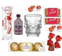 Mini Gin 50ml Shot Glasses Chocolates GIfts (Gordon's Pink)