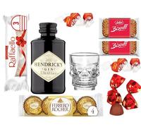 Mini Gin 50ml Shot Glasses Chocolates GIfts (Hendricks)