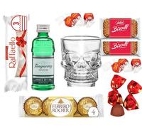 Mini Gin 50ml Shot Glasses Chocolates GIfts (Tanqueray)