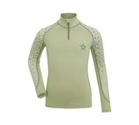 LeMieux Mini Base Layer - Ombre Cascading Star Printed Sleeves - Sweat Wicking Fabric - 360 Stretch - Comfort & Freedom - 50+ UV Protection - Fern - 5-6 Years