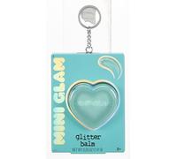 Mini Glam Heart Glitter Balm - Fuzzy Slippers (Teal Heart)