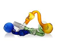 Mini Glass Bong Smoking Pipe Glass Oil Burner Water Bong Portable Water Pipe Glass Oil Pipe Bubbler Bong Small Oil Dab Rigs for Smoking Bongs Smoking Glass Pipe Accessories 14mm Send Hose