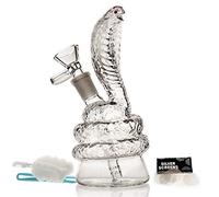Mini Glass Bong with Tornado percolate, Water Bongs with 14.5mm Bong Bowl Height 20cm Weight 300g Glass Pipe for Smoking Hookah Bong Pipe