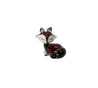 Mini Glass Fox Figurine Animal Small Statue Ornament Home Desktop Room Decor Holiday Party Xmas New Year Gift